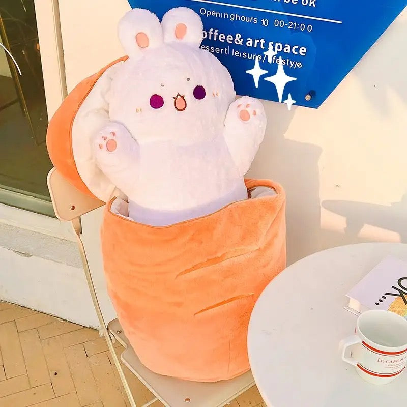 Adorable Taiyaki Doll Cat Pillow Plush Toy Transformation